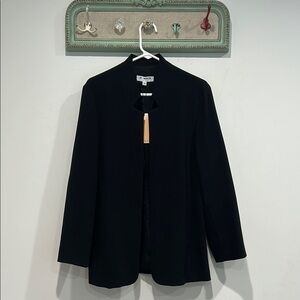 Of / Mercer New York Black Women's Blazer Jacket open front size 14 new w tags
